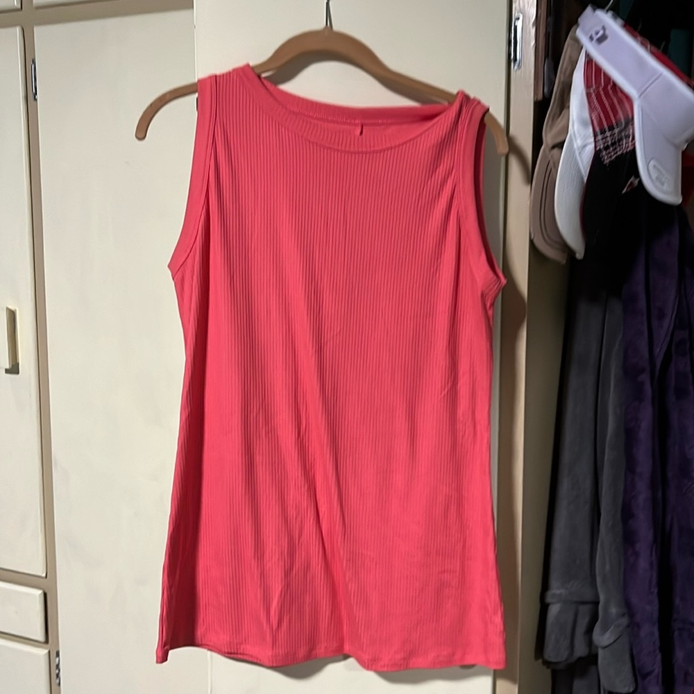 Lane Bryant Ribbed Coral Tank